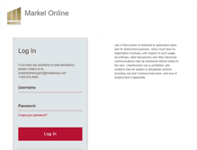 Tablet Screenshot of markelonline.com